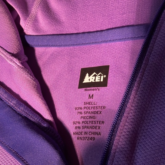 REI Lightweight Purple 1/4 Zip Hoodie Pullover - S M - Picture 4 of 7